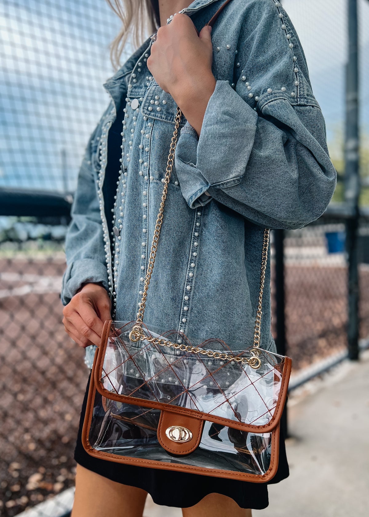 Mint Clear Satchel Bag