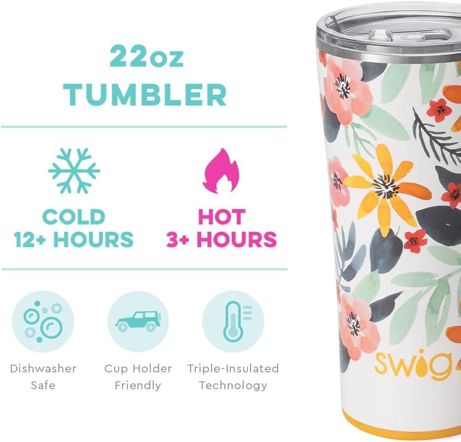 Swig Life Tennis Pink 22oz Insulated Tumblers